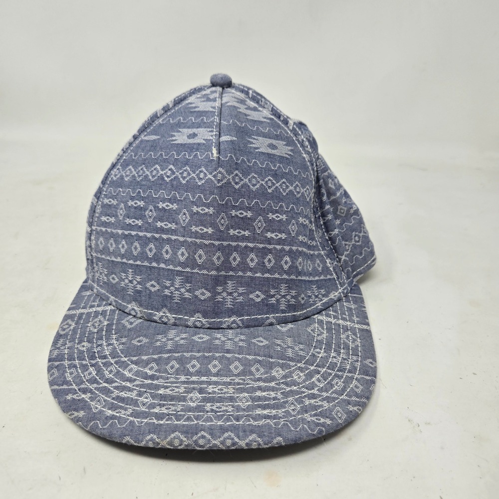 21Men Blue Geometric Tribal Pattern Baseball Cap Adjustable Hat